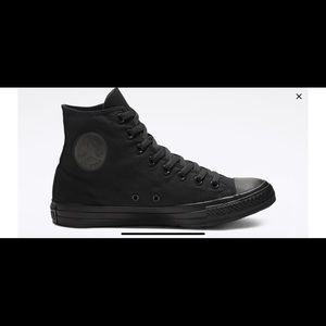 Black high top converse